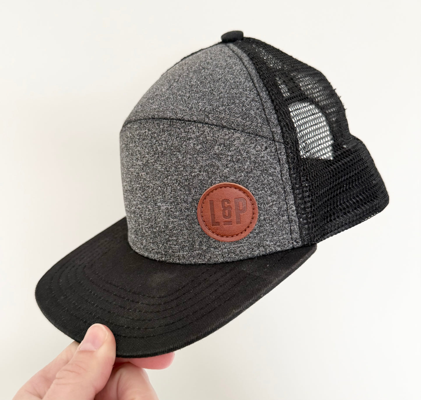 LP Apparel Black & Grey Mesh Snap Back Hat (2T-5T)