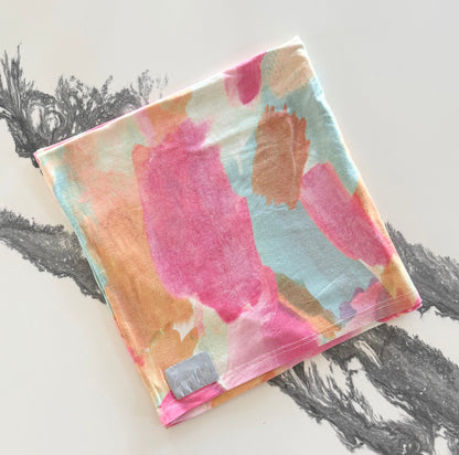 Copper Pearl Multicolor Paint Strokes Car Seat/Nursing Cover