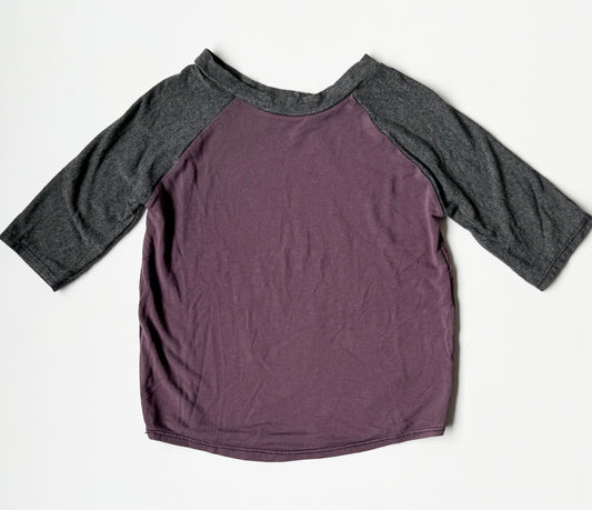 Quinn & Dot Maroon & Grey 1/4 Length Sleeve Shirt (2T)