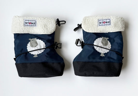 Stonz Blue Sheep Winter Booties - Lined (Large)
