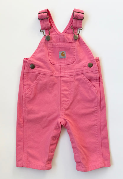 Carhartt Pink Canvas Bib Overalls (3 Months)