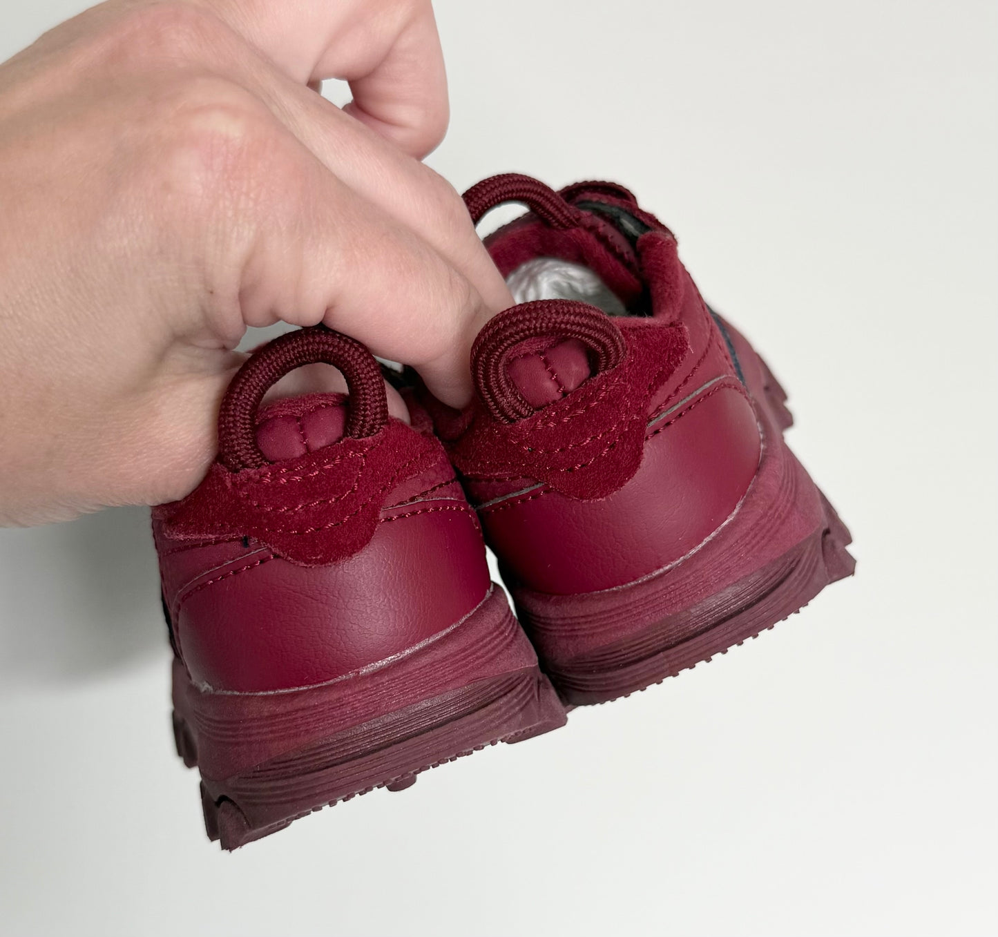 Reebok x Cardi B Dark Red Velour Stretch Lace Sneakers (5)