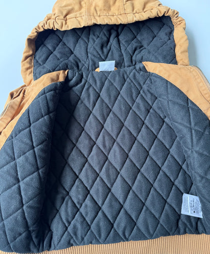 Carhartt Brown Active Flannel Quilt-Lined Cotton Duck Canvas Jacket (4T)