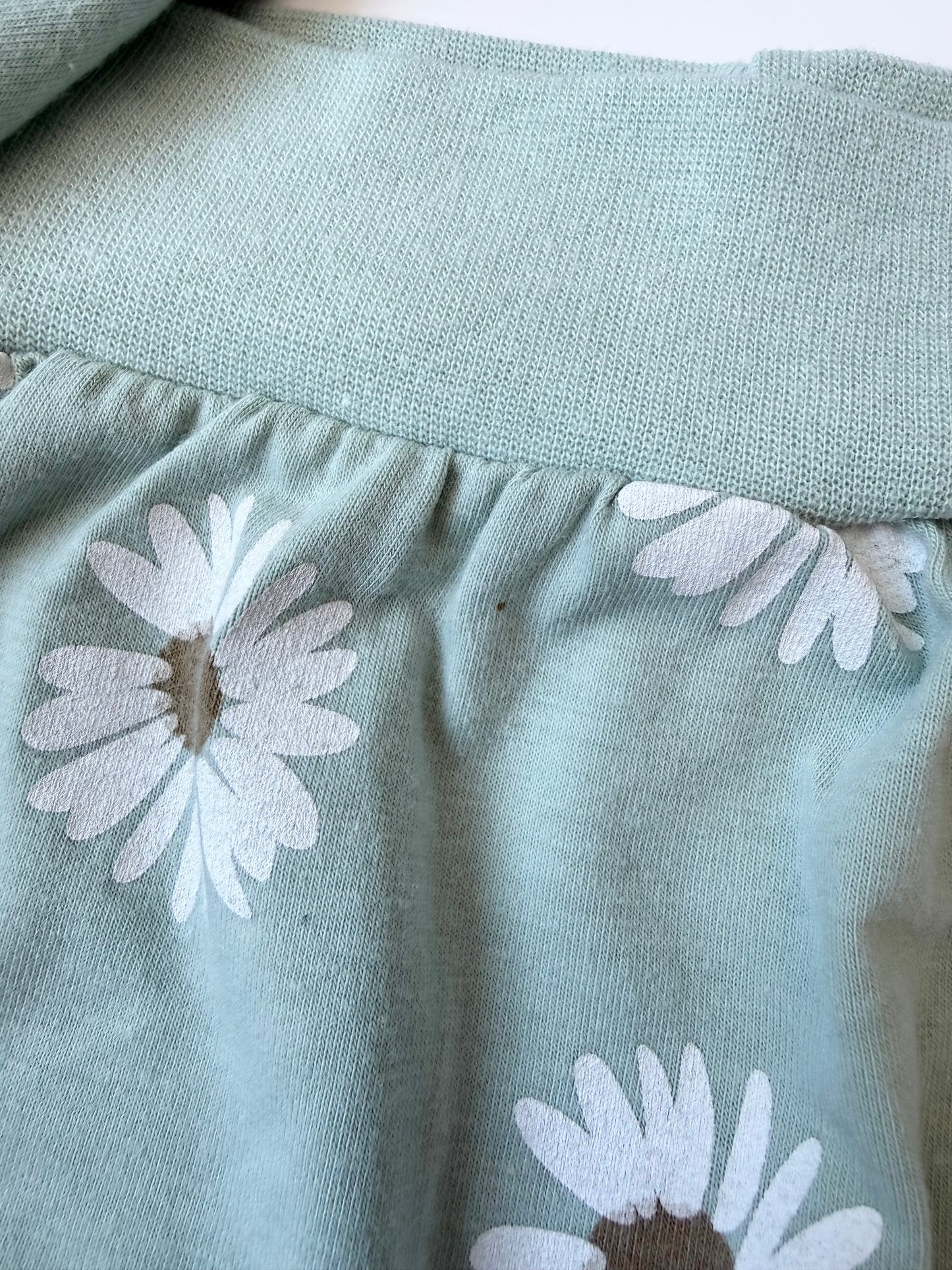 PatPat Green Daisies Long Sleeve & Pants Set (6-12 Months)