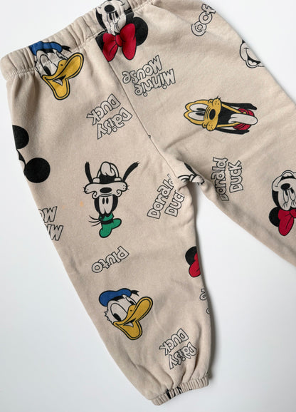 H&M x Disney Beige Mickey Mouse & Friends AOP Sweater & Pants Set (12-18 Months)