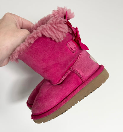 UGG Hot Pink Bailey Bow Boots (7)