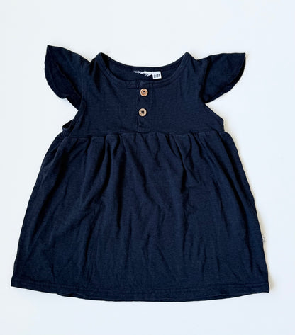 Tiny Button Apparel Blue Peplum Short Sleeve Top (2/3T)