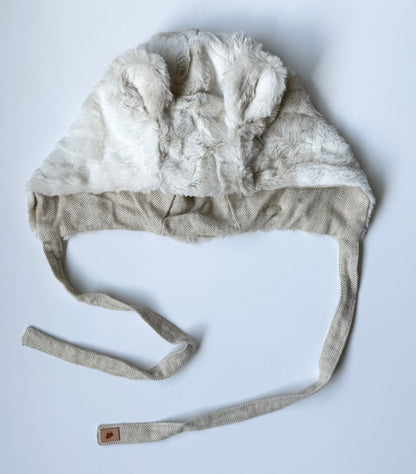 Native Fable Cream Polar Bear Faux Fur Bonnet (4/5 Years)