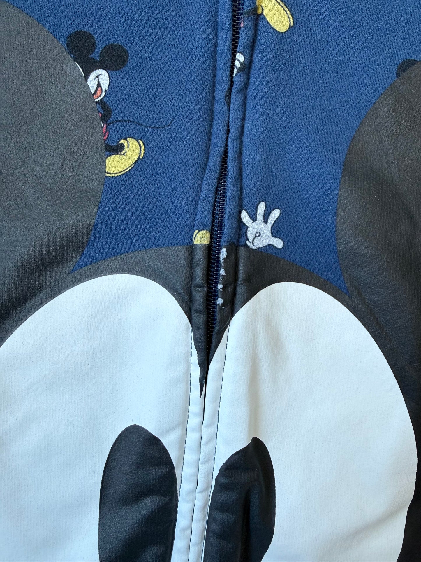 The Disney Store Dark Blue Mickey Mouse AOP Zip Up Hoodie (4T)