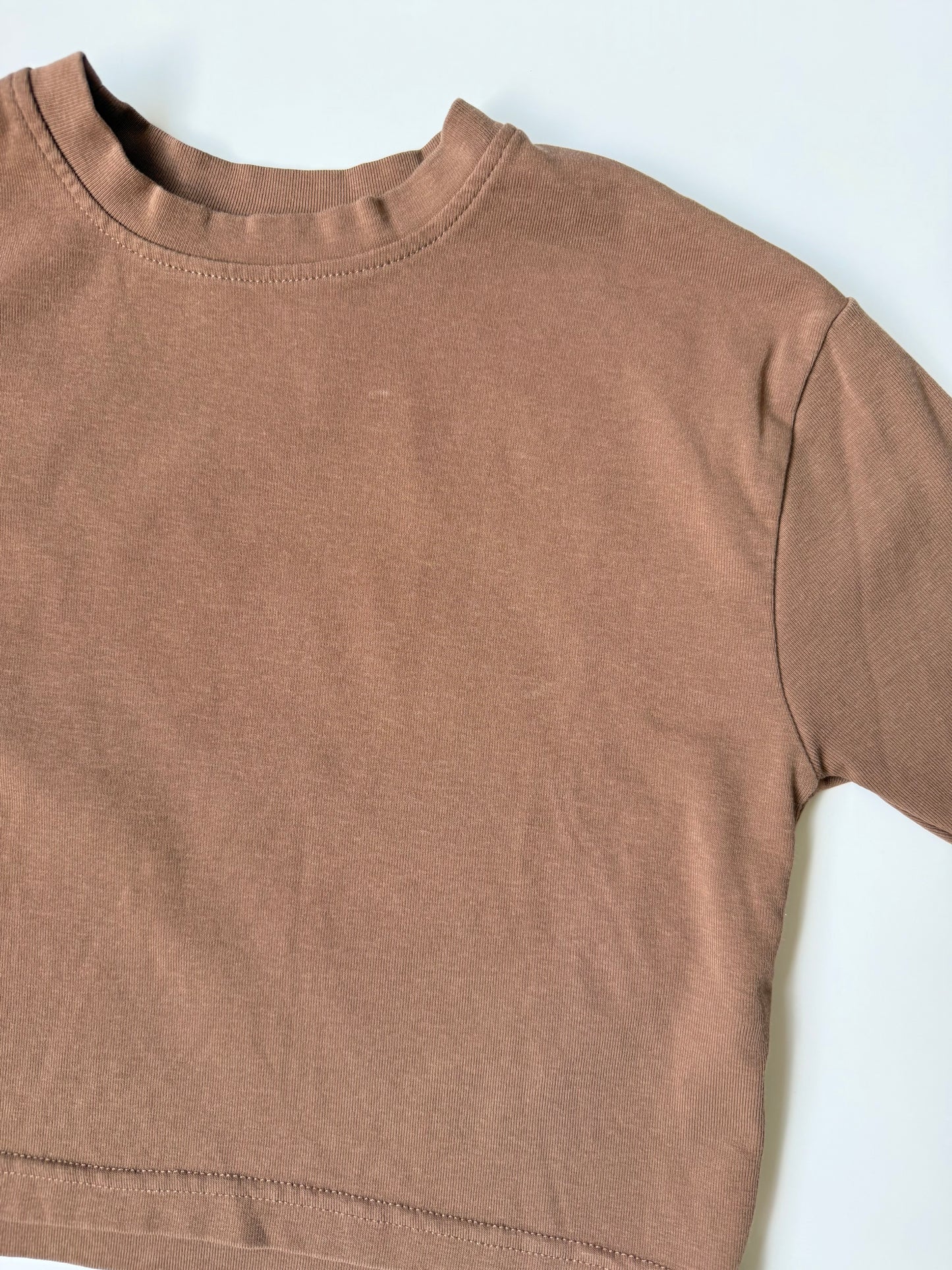 Kindly Light Brown Boxy T-Shirt (1 Year)