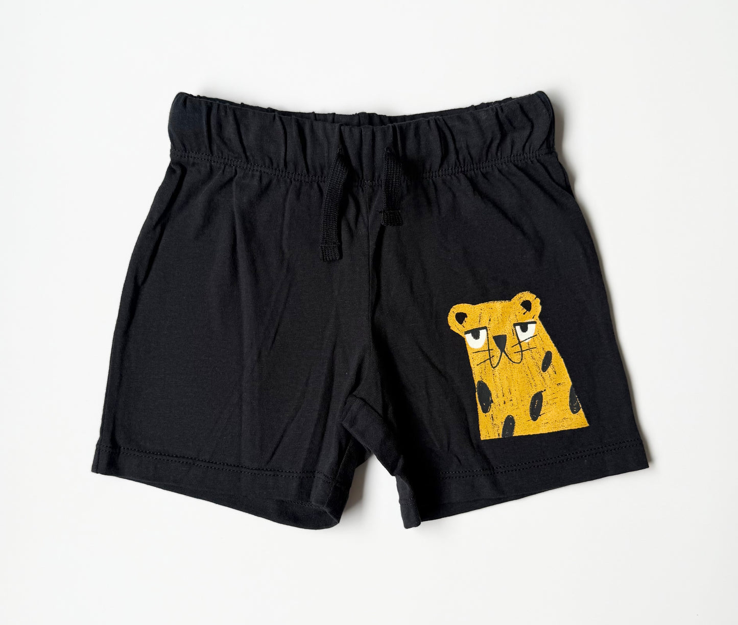 H&M Black Leopard Shorts - New (18-24 Months)