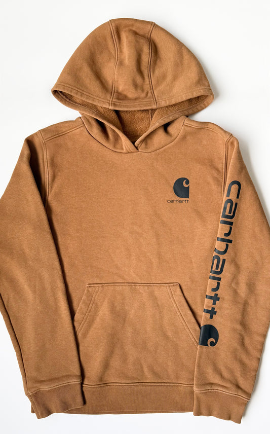 Carhartt Brown Long Sleeve Graphic Hoodie (10-12 Years)
