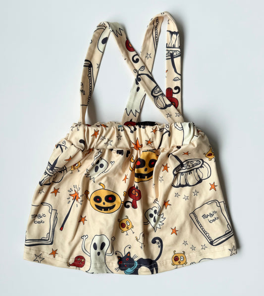 PatPat Light Yellow Halloween Skirtall (3-6 Months)