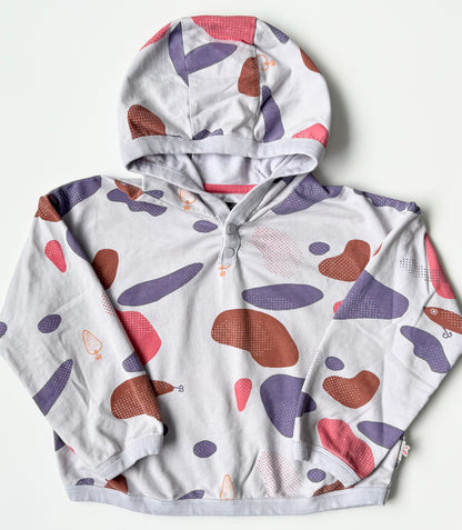 Souris Mini Purple Fishing Lure Cropped Hooded Sweater (6 Years)