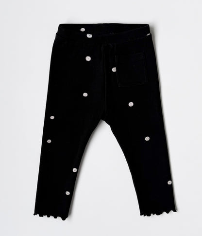 Zara Black & White Polkadot Long Sleeve & Leggings Set (12-18 Months)