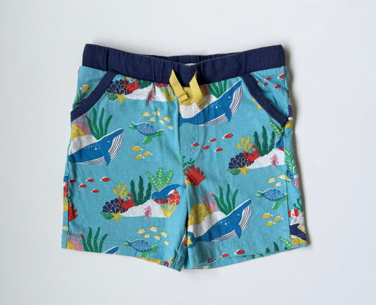 Baby Boden Blue Under the Sea Shorts (18-24 Months)