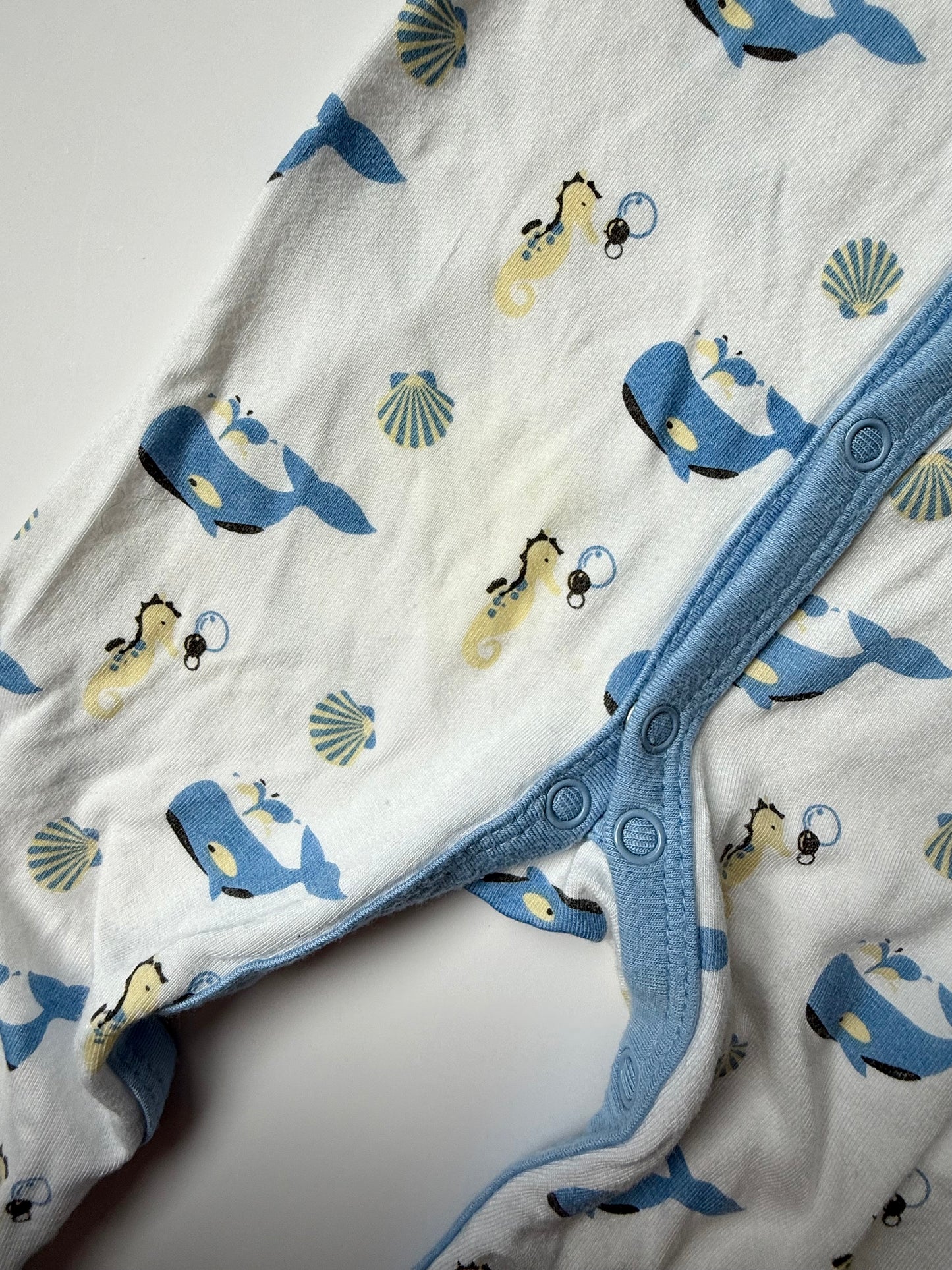 Kyte Ocean Snap Footie Sleeper (0-3 Months)