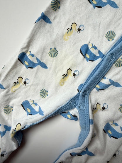 Kyte Ocean Snap Footie Sleeper (0-3 Months)