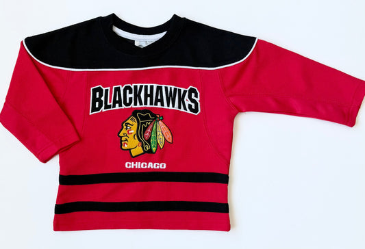 Chicago Blackhawks Red & Black NHL Hockey Jersey (2T)