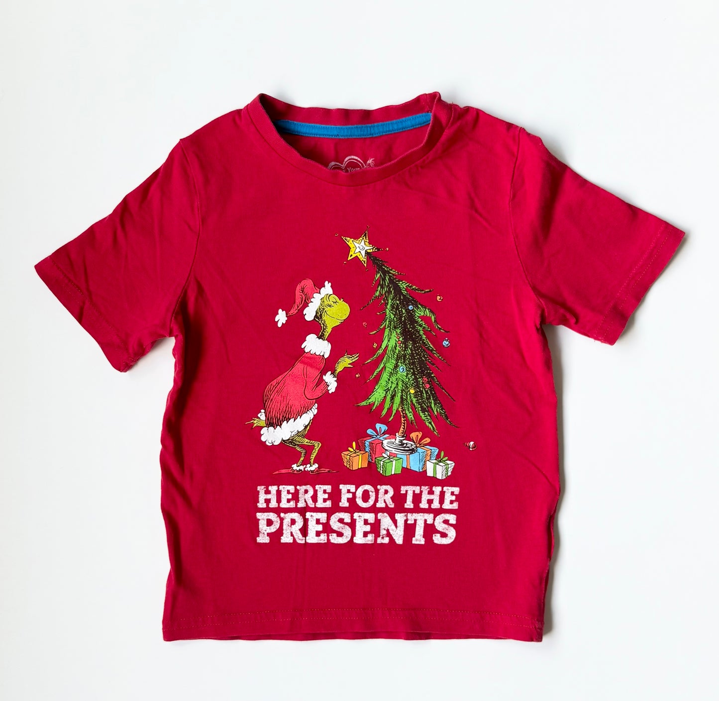 The Grinch Red “Here For The Presents” T-Shirt (4T)