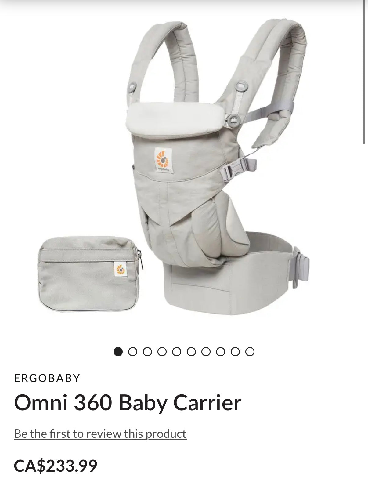 Ergo Omni 360 Classic Baby Carrier in Pearl Grey