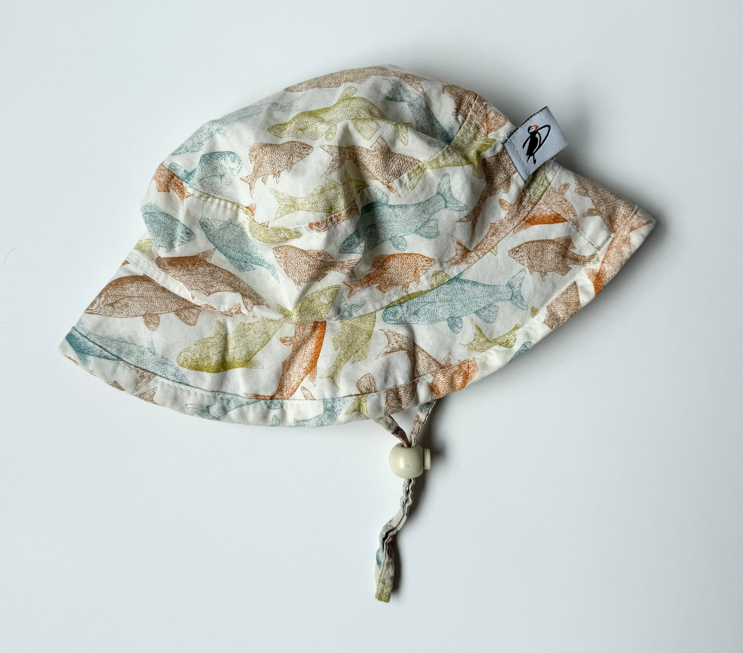 Puffin Gear Yellow Fish Sun Hat (6-12 Months)