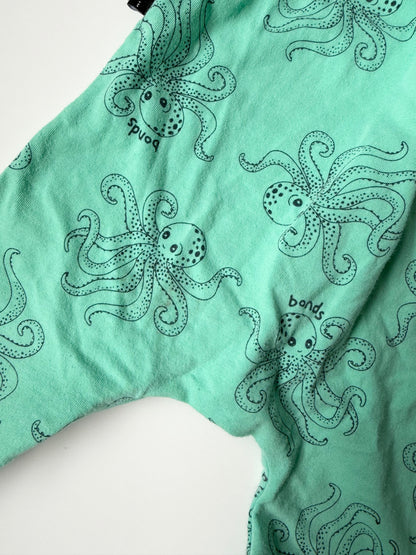Bonds Wondersuit Green Octopus Sleeper Romper (6-12 Months)