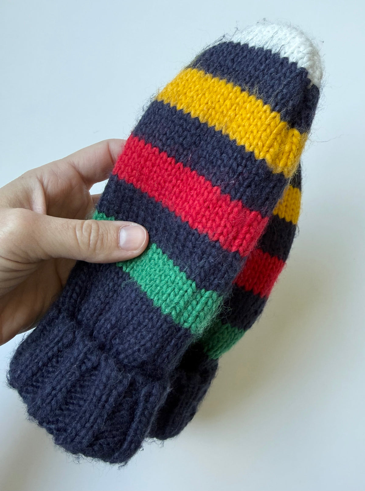 Hudson’s Bay Company Navy Striped Knit Mittens (5-7 Years)