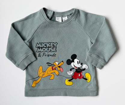 H&M x Disney Light Green Mickey Mouse & Friends Sweater & Pants Set (9-12 Months)