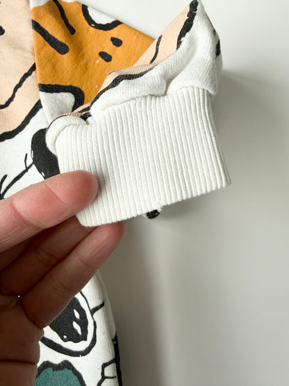 Zara x Peanuts White AOP “Everyday With Friends” Characters Crewneck Sweater (3-4 Years)
