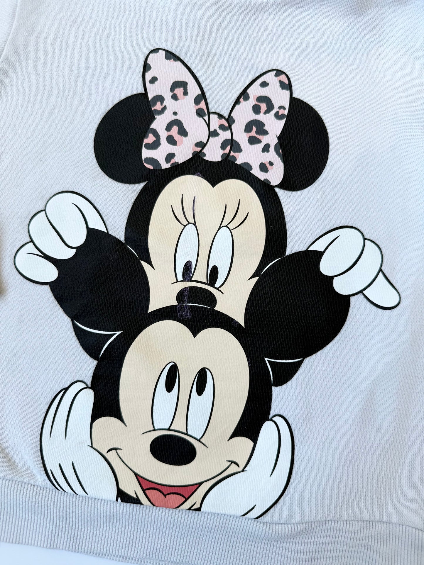 H&M x Disney Light Grey Minnie & Mickey Peekaboo Sweater (18-24 Months)