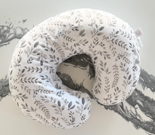 Boppy Original Feeding & Infant Support Pillow - White & Grey Leaves