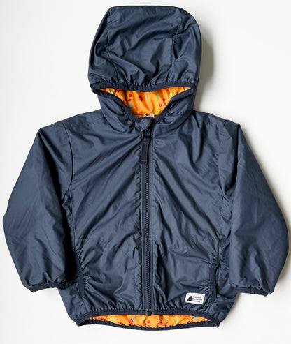MEC Navy & Orange Leaves Bundle Up Reversible Jacket (24 Months)
