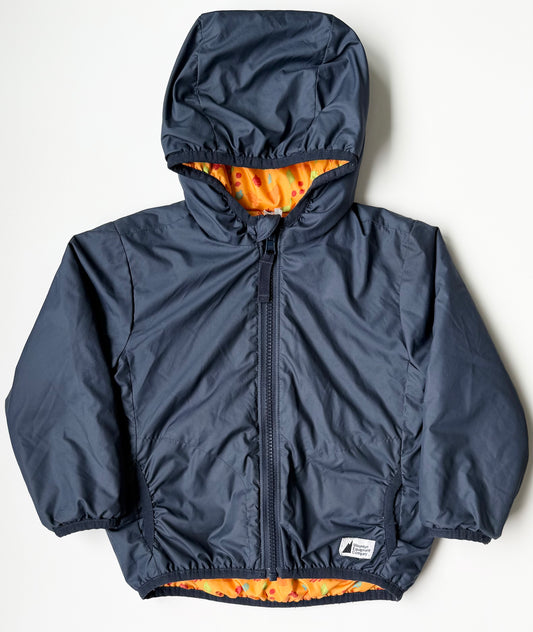 MEC Navy & Orange Leaves Bundle Up Reversible Jacket (24 Months)