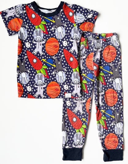 The Bailey Baby Boutique Co Space Bunny Two Piece Lounge Set (3T)