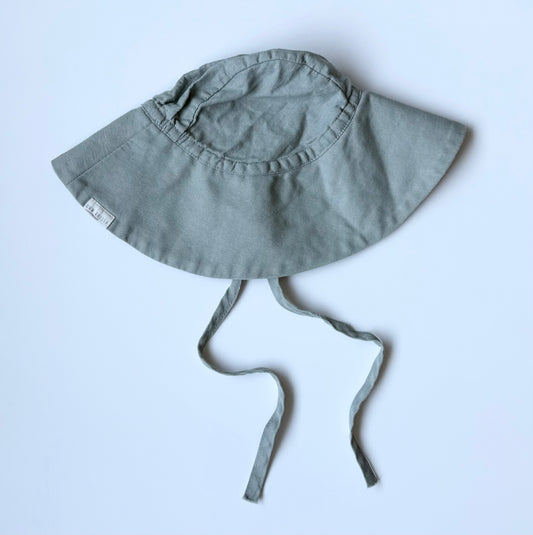 UMM Anissa & Co Light Grey Linen Sun Hat (12-18 Months)