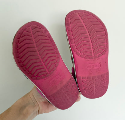 Crocs x Disney Pink Minnie Mouse Crocband Clog Slip Ons & Flower Jibbit (C10)