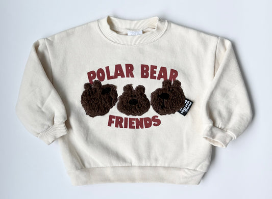 Zara White “Polar Bear” Crewneck Sweater (18 Months)
