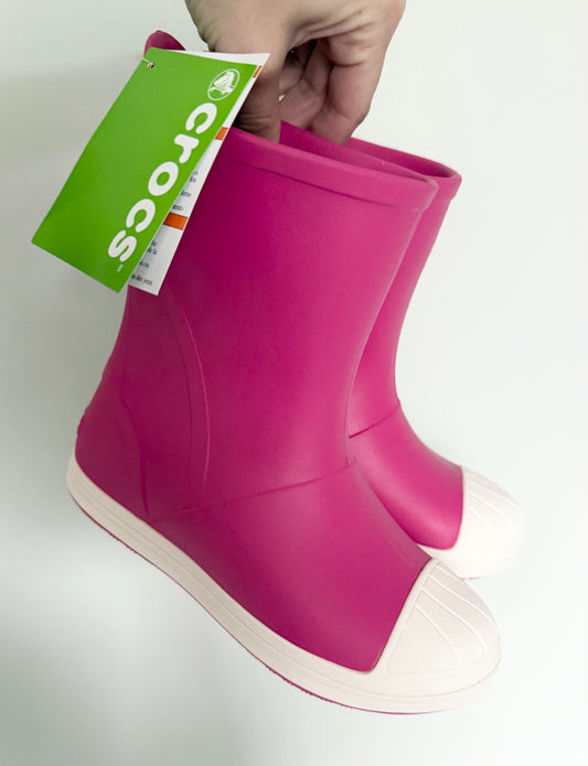Crocs Bump It Pink Rubber Boots (J1)