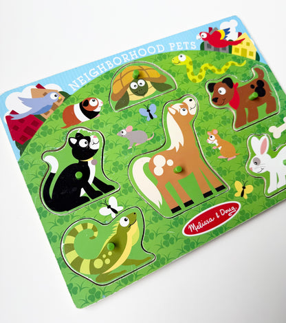 Melissa & Doug Neighborhood Pets Wooden Puzzle
