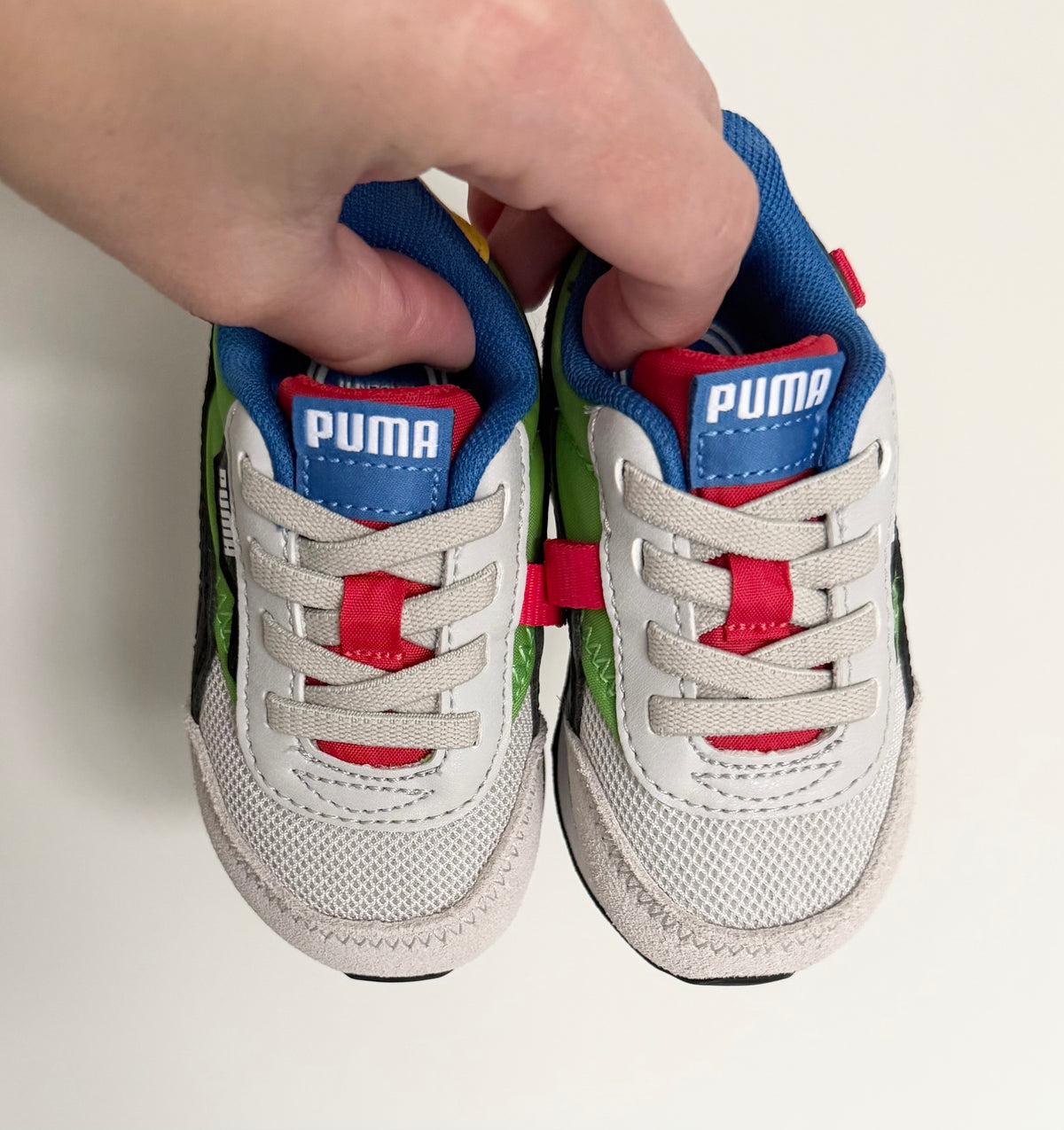 Puma Future Rider Splash Grey Multicolor Stretch Lace Sneakers (4)