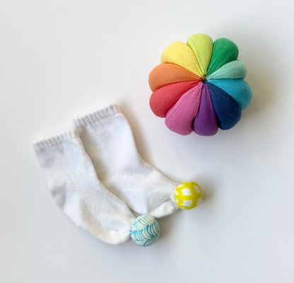 Lovevery Soft Cotton Rainbow Ball & Play Socks