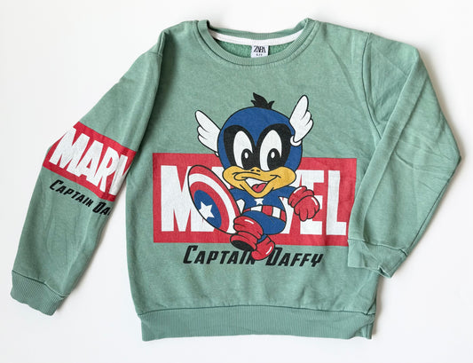 Zara x Marvel Green “Captain Daffy” Duck Pullover Sweater (6-7 Years)