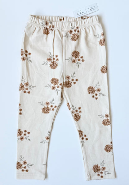 Little Luba Beige Floral Short Sleeve & Pants Set - New (3T)