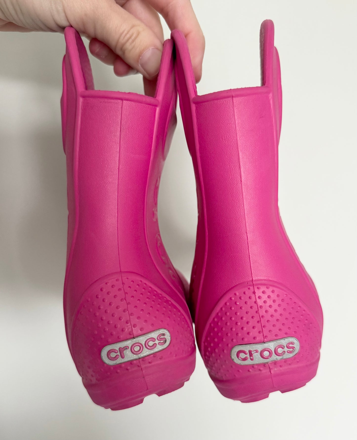 Crocs Pink Toddler Handle It Rain Boots (C9)