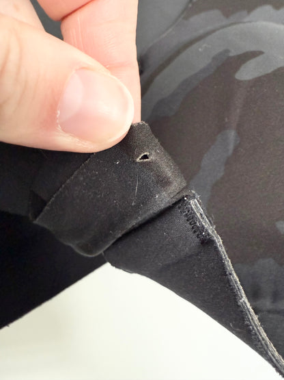 Women’s Lululemon Enlite Bra Zip Front in Incognito Multi Grey Camo (32D)