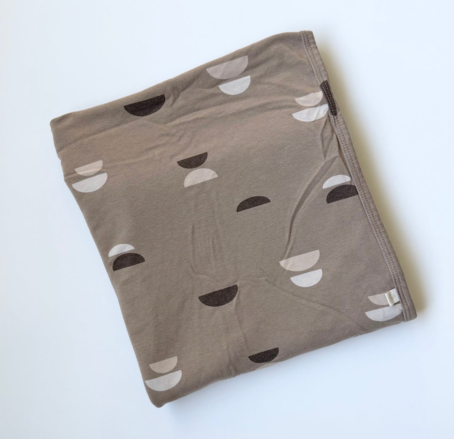 Jax & Lennon Brown Crescent Moons Swaddle Blanket