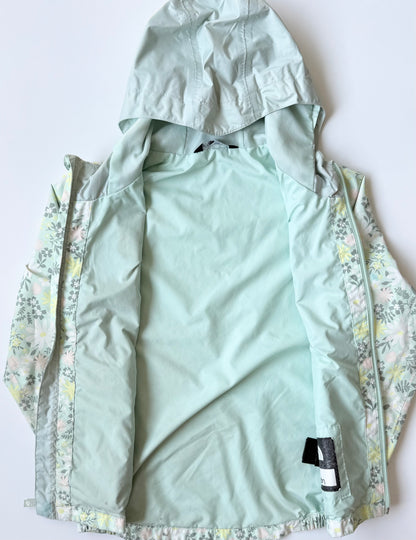 The North Face Light Green Floral Zipline Windbreaker Rain Jacket (6T)