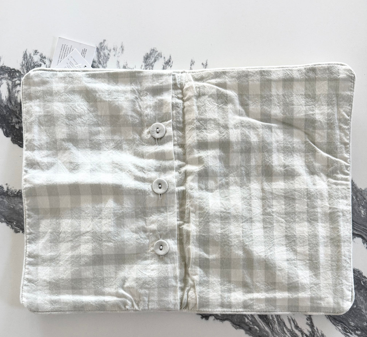 Pehr Checkmate Sweet Dreams Nursery Pillow Covers Set in Fog - New