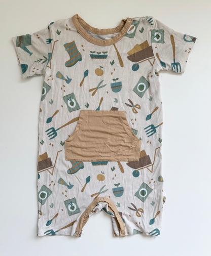 Kozi & Co Beige Gardening Shorty Romper (3T)
